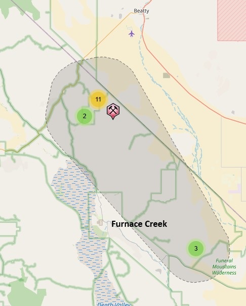 Mindat Map Mines of the Funeral Mountains and South Bullfrog District – Death ...